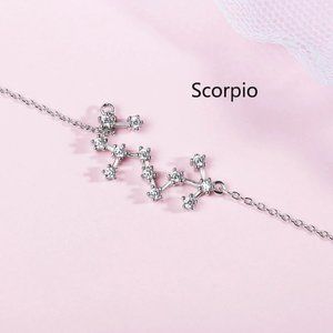 *NEW 925 Sterling Silver Zodiac Bracelet-Scorpio